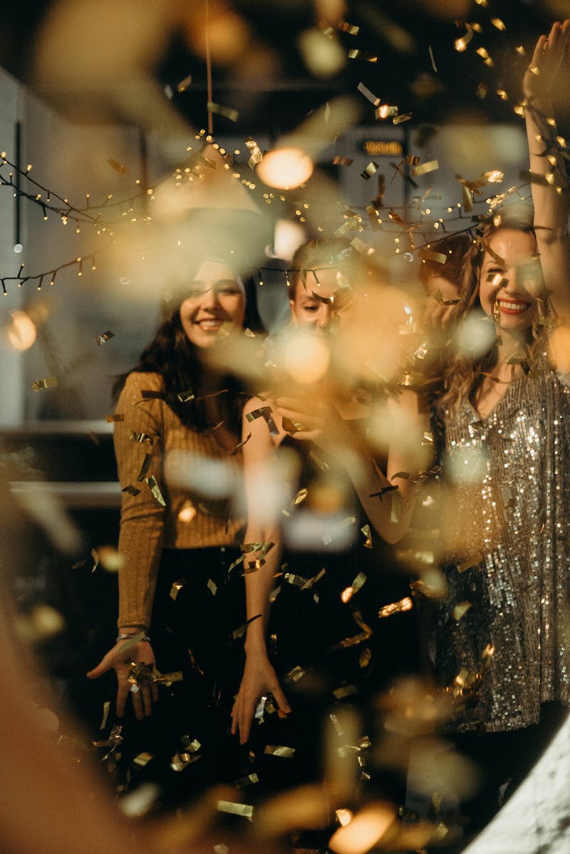 People dancing at a Christmas party